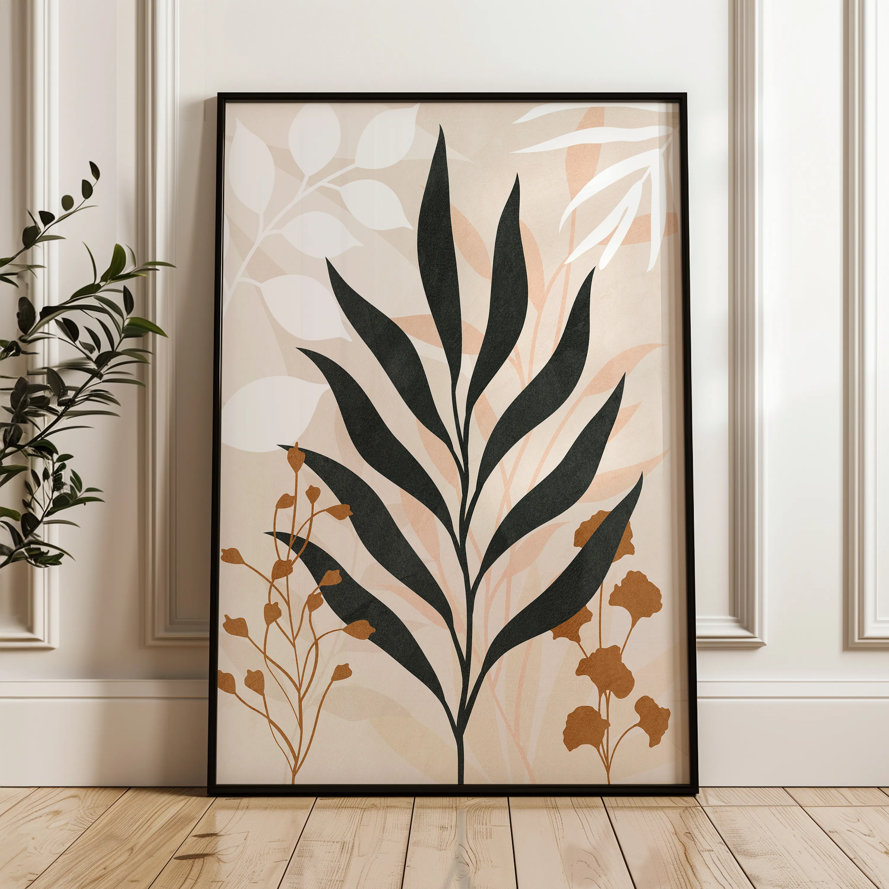 Boho 068 Canvas Art 18" x 24" / 45 x 60 cm / Black