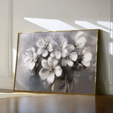 Floral 068 Canvas Art 18" x 24" / 45 x 60 cm / Black