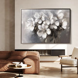 Floral 068 Canvas Art 18" x 24" / 45 x 60 cm / Black