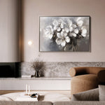 Floral 068 Canvas Art 18" x 24" / 45 x 60 cm / Black