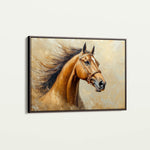 Horses 068 Canvas Art 18" x 24" / 45 x 60 cm / Black