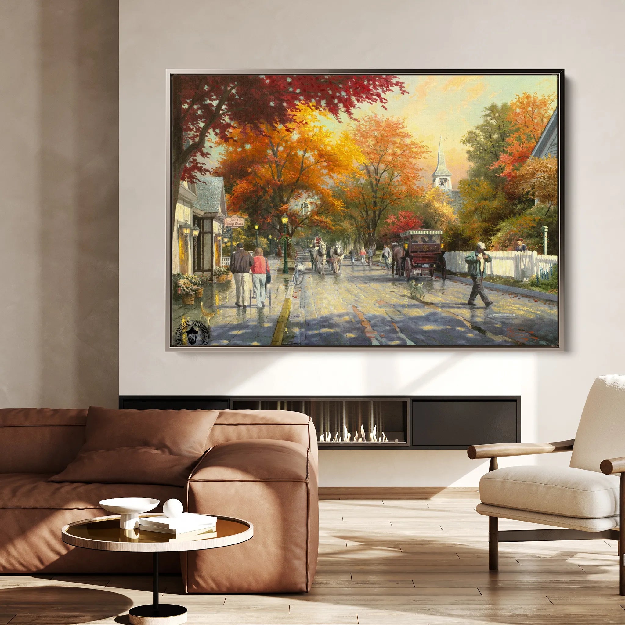 Landscape 068 Canvas Art 18" x 24" / 45 x 60 cm / Black