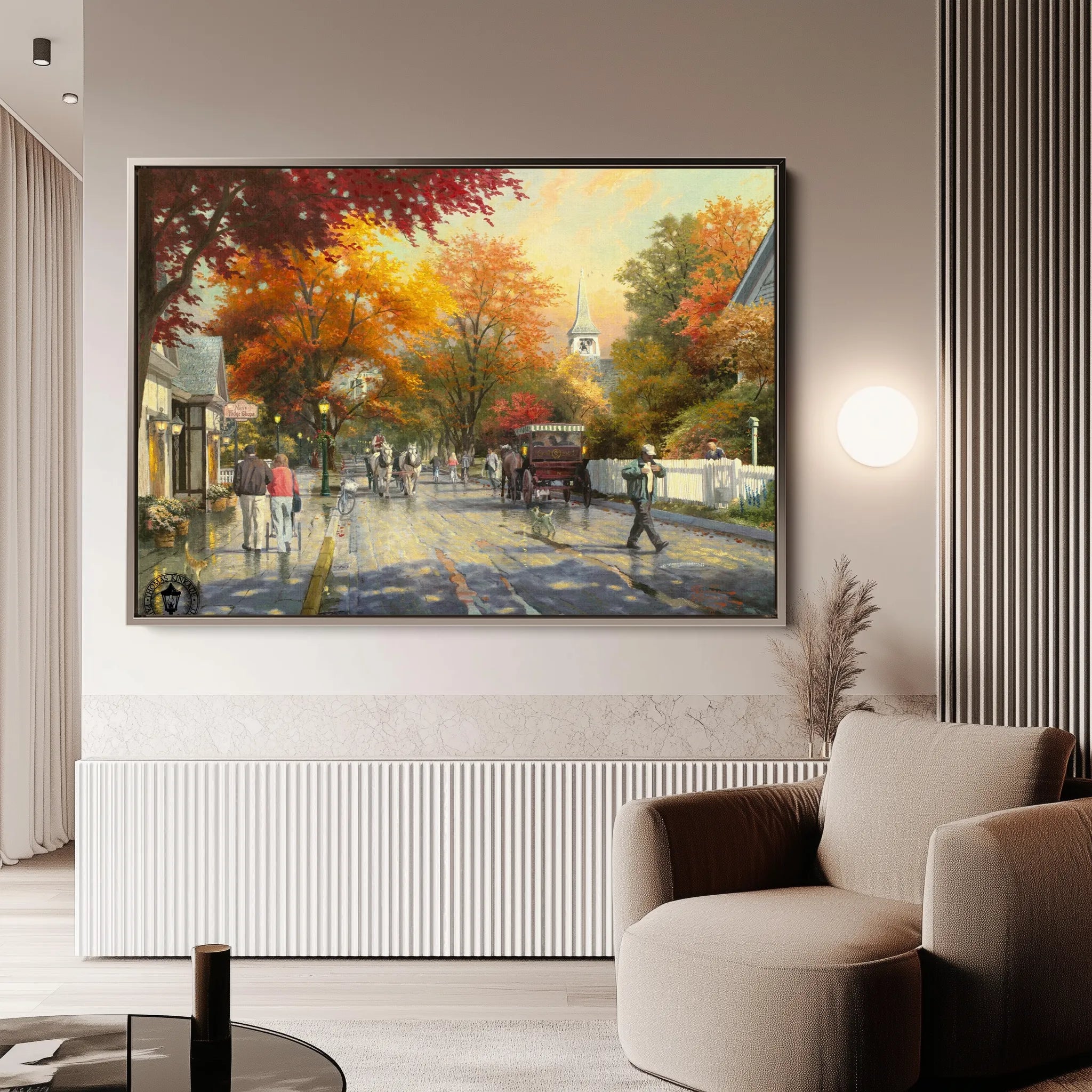 Landscape 068 Canvas Art 18" x 24" / 45 x 60 cm / Black