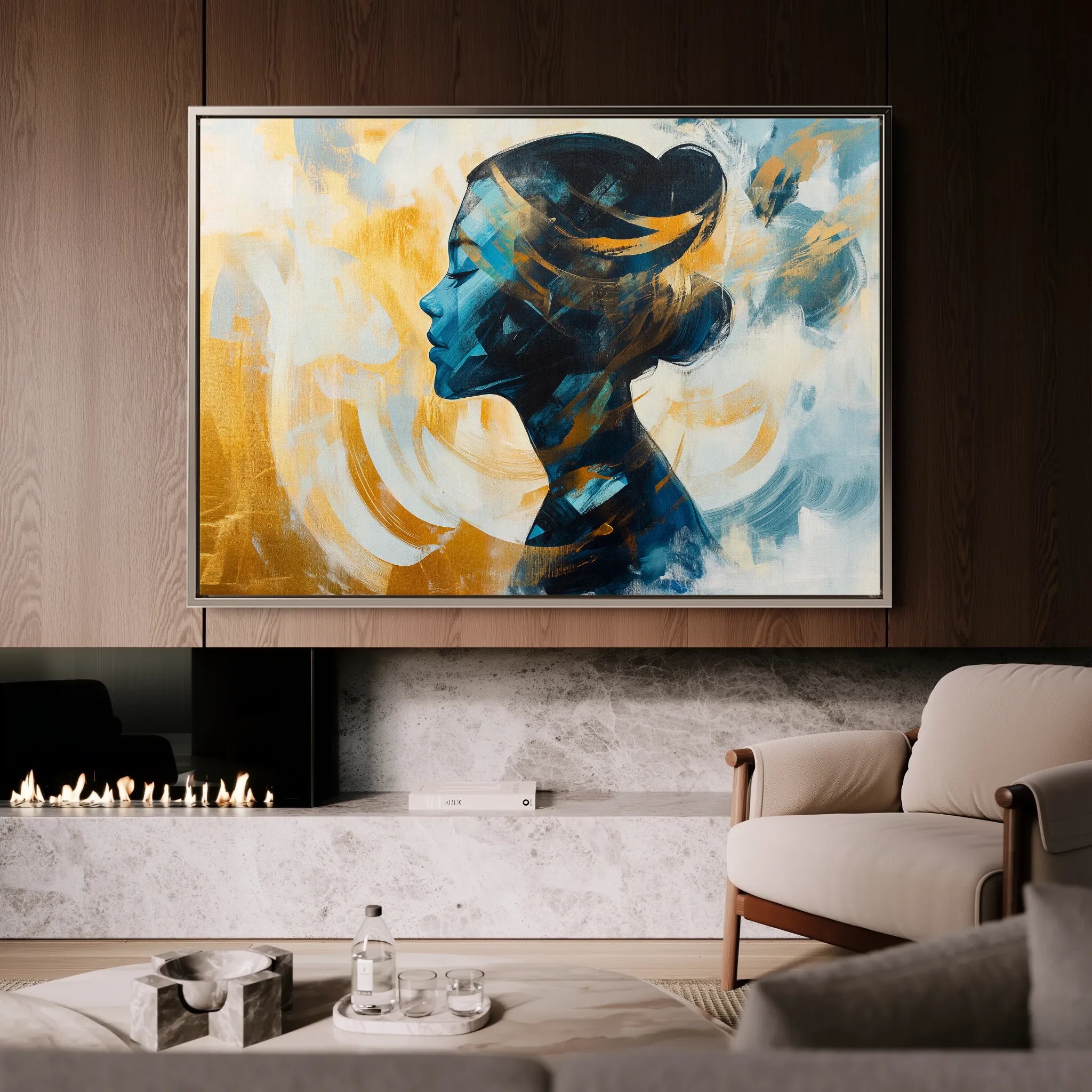 Portrait 068 Canvas Art 18" x 24" / 45 x 60 cm / Black