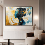 Portrait 068 Canvas Art 18" x 24" / 45 x 60 cm / Black