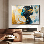 Portrait 068 Canvas Art 18" x 24" / 45 x 60 cm / Black