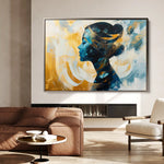 Portrait 068 Canvas Art 60 x 40 cm / Black