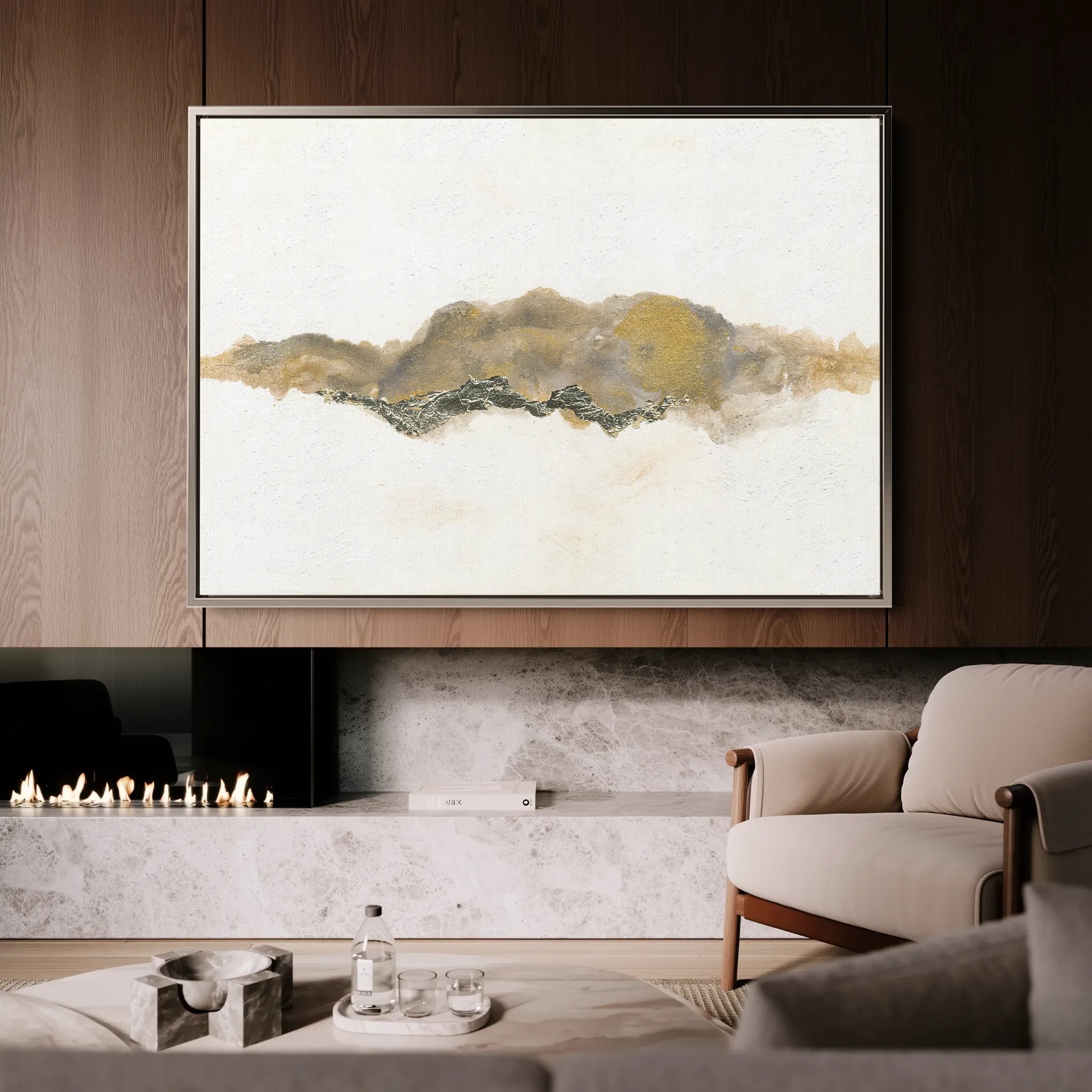 Abstract 069 Canvas Art 18" x 24" / 45 x 60 cm / Black