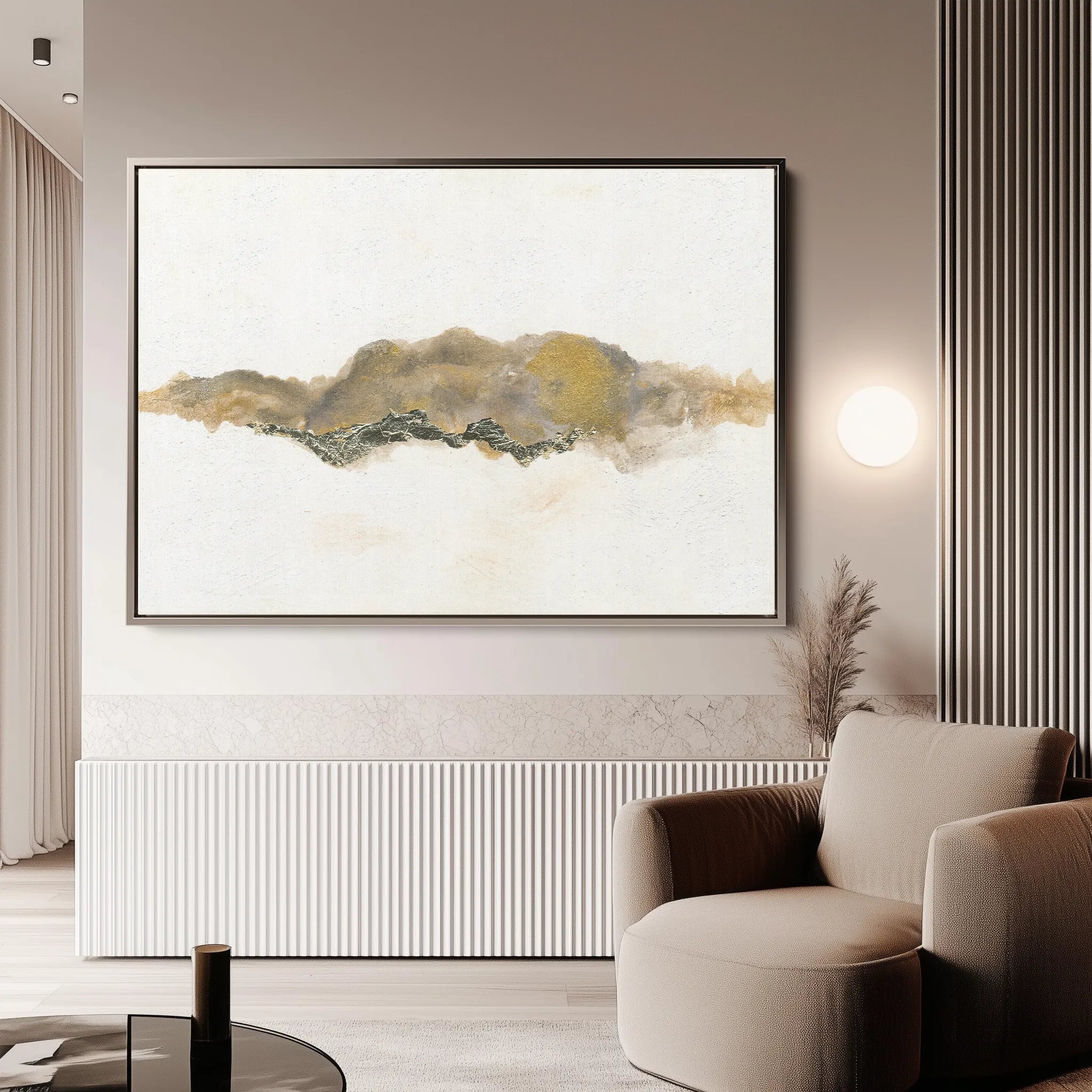 Abstract 069 Canvas Art 18" x 24" / 45 x 60 cm / Black