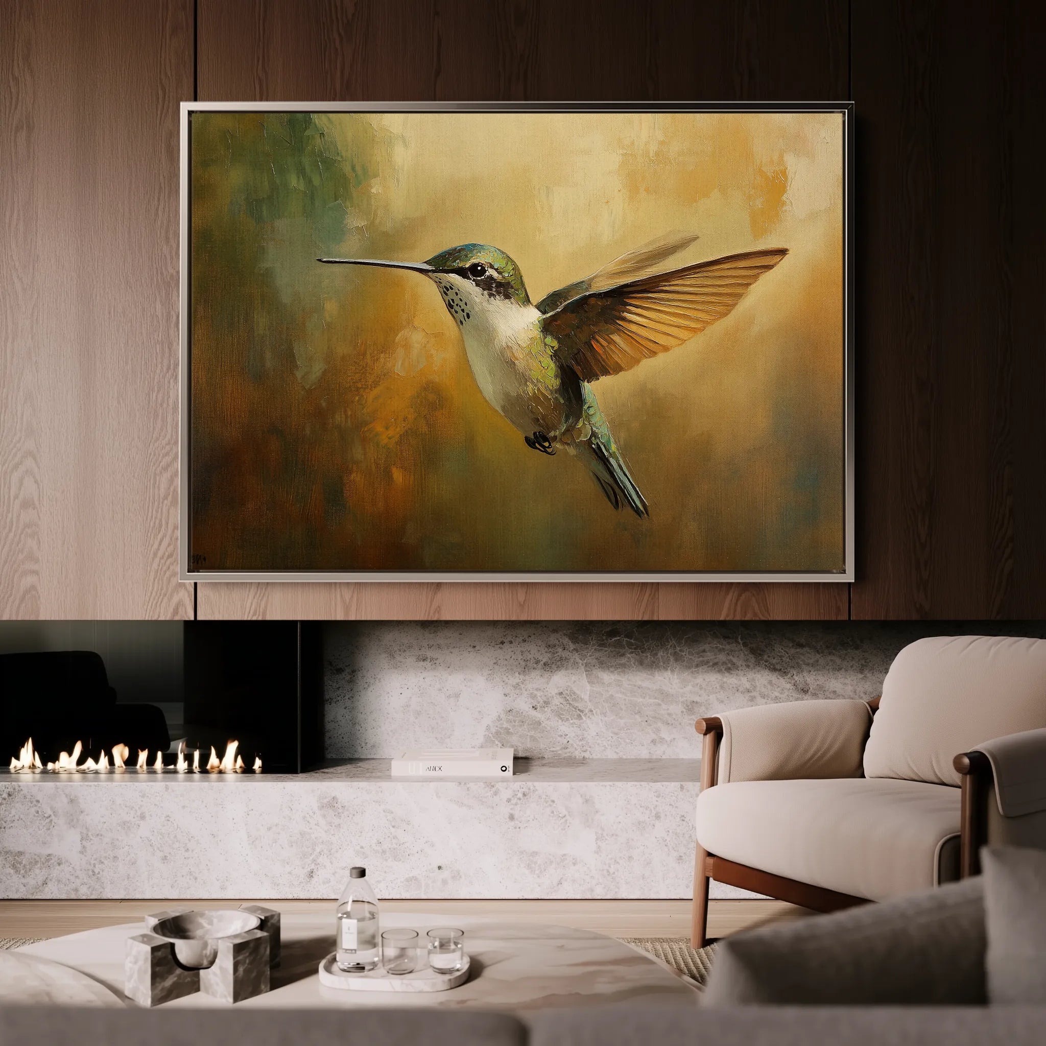 Animals 069 Canvas Art 18" x 24" / 45 x 60 cm / Black