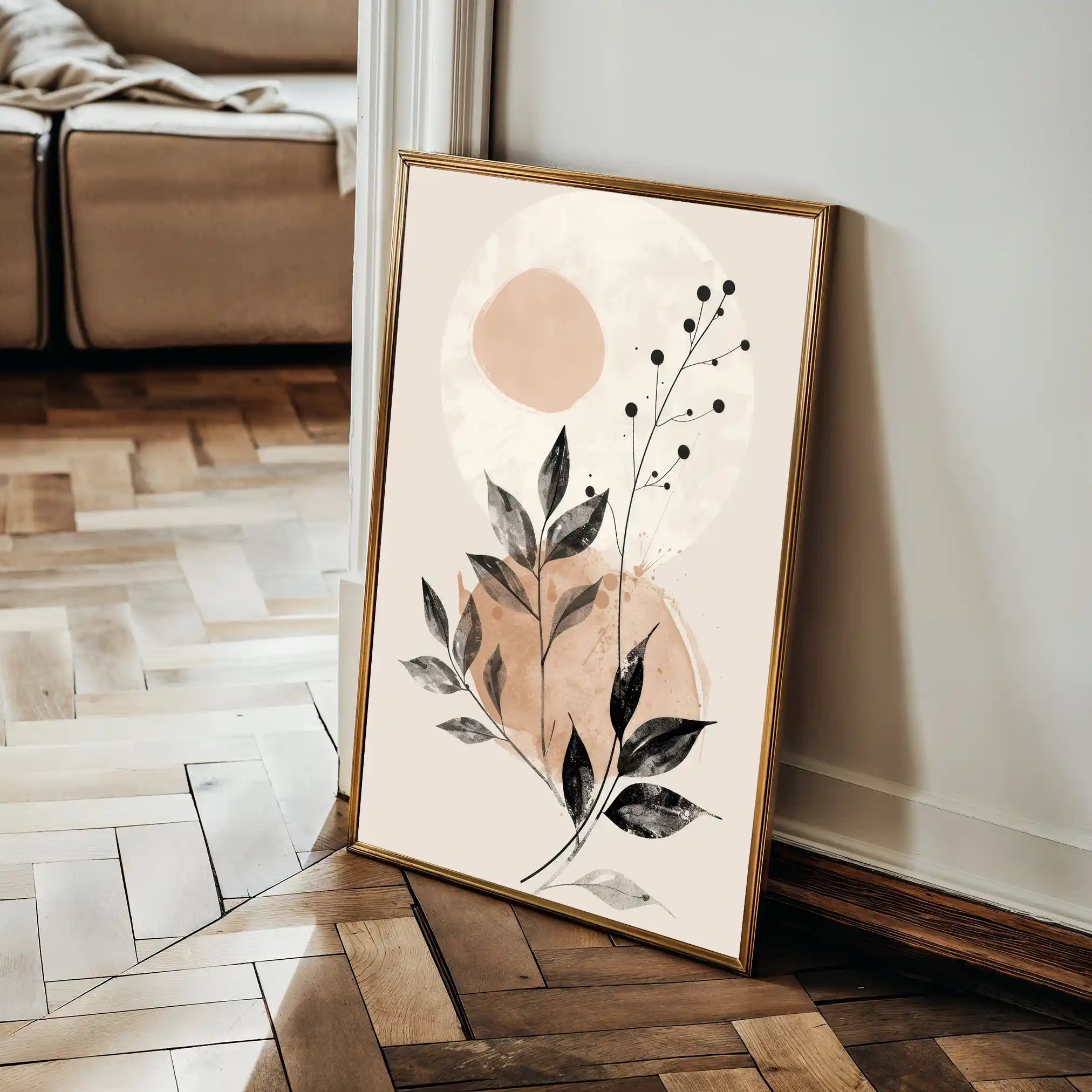 Boho 069 Canvas Art 60 x 40 cm / Black