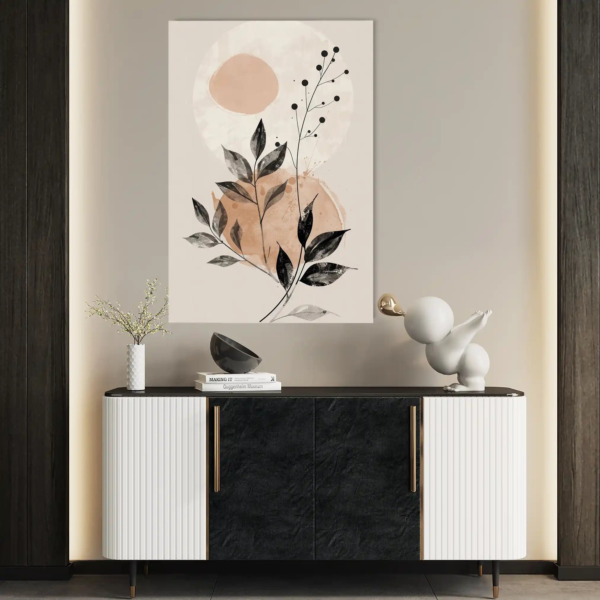 Boho 069 Canvas Art 60 x 40 cm / Black