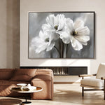 Floral 069 Canvas Art 18" x 24" / 45 x 60 cm / Black