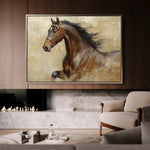 Horses 069 Canvas Art 60 x 40 cm / Black