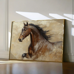 Horses 069 Canvas Art 60 x 40 cm / Black