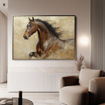 Horses 069 Canvas Art 60 x 40 cm / Black