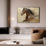 Horses 069 Canvas Art 60 x 40 cm / Black