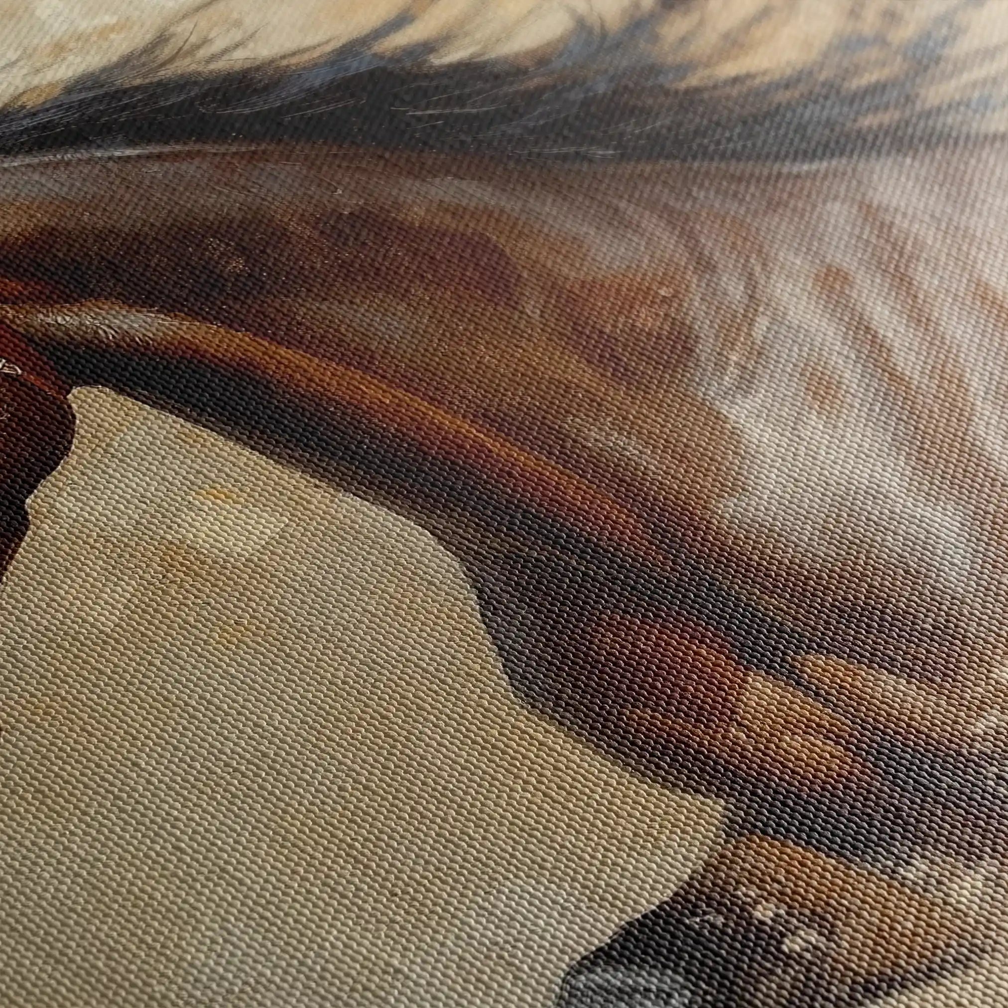 Horses 069 Canvas Art 60 x 40 cm / Black