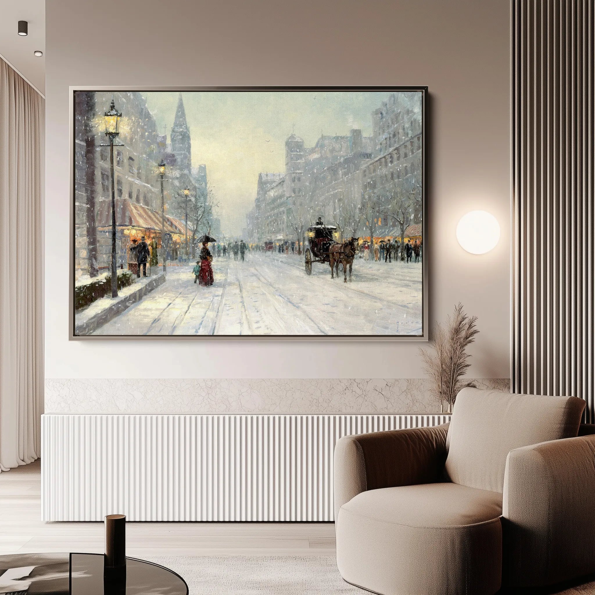 Landscape 069 Canvas Art 18" x 24" / 45 x 60 cm / Black