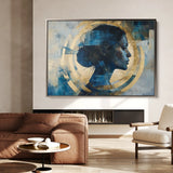 Portrait 069 Canvas Art 18" x 24" / 45 x 60 cm / Black