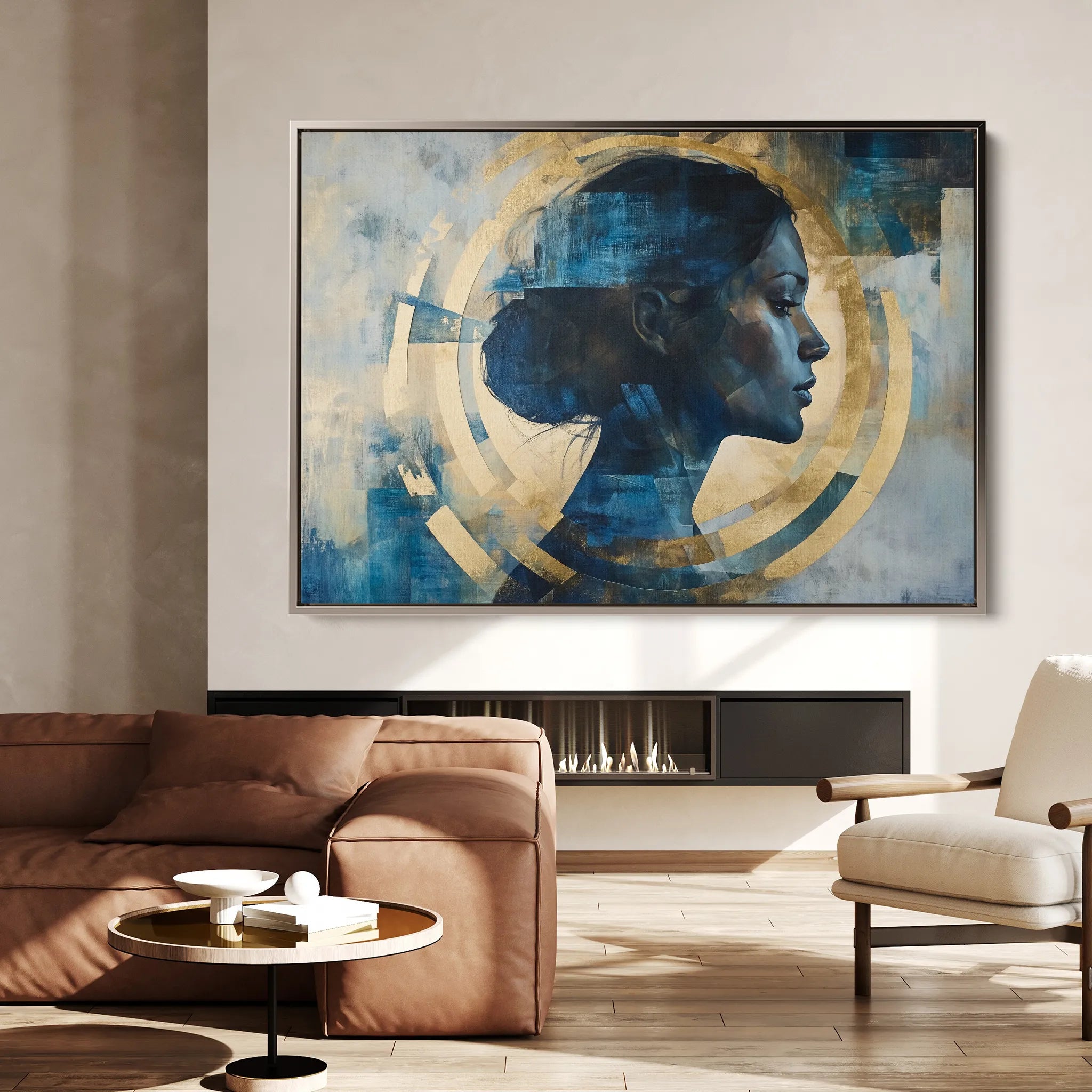 Portrait 069 Canvas Art 18" x 24" / 45 x 60 cm / Black