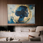 Portrait 069 Canvas Art 18" x 24" / 45 x 60 cm / Black