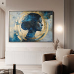 Portrait 069 Canvas Art 18" x 24" / 45 x 60 cm / Black