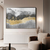 Abstract 070 Canvas Art 18" x 24" / 45 x 60 cm / Black