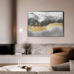 Abstract 070 Canvas Art 18" x 24" / 45 x 60 cm / Black