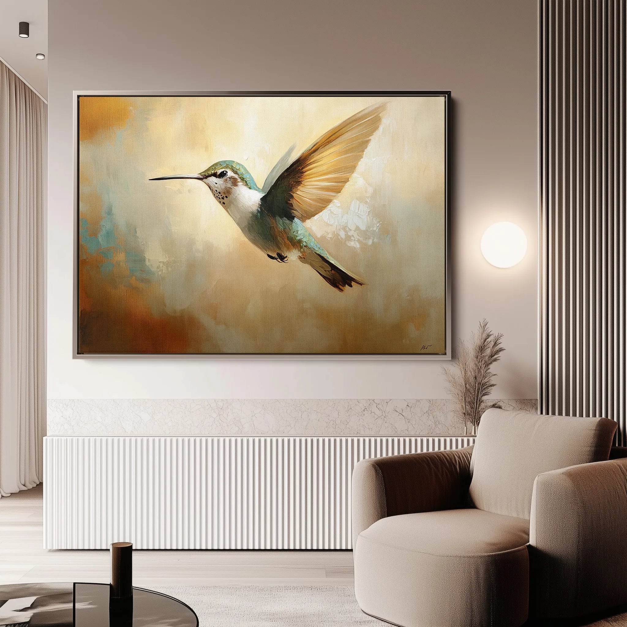 Animals 070 Canvas Art 18" x 24" / 45 x 60 cm / Black
