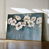 Floral 070 Canvas Art 18" x 24" / 45 x 60 cm / Black