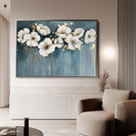 Floral 070 Canvas Art 18" x 24" / 45 x 60 cm / Black