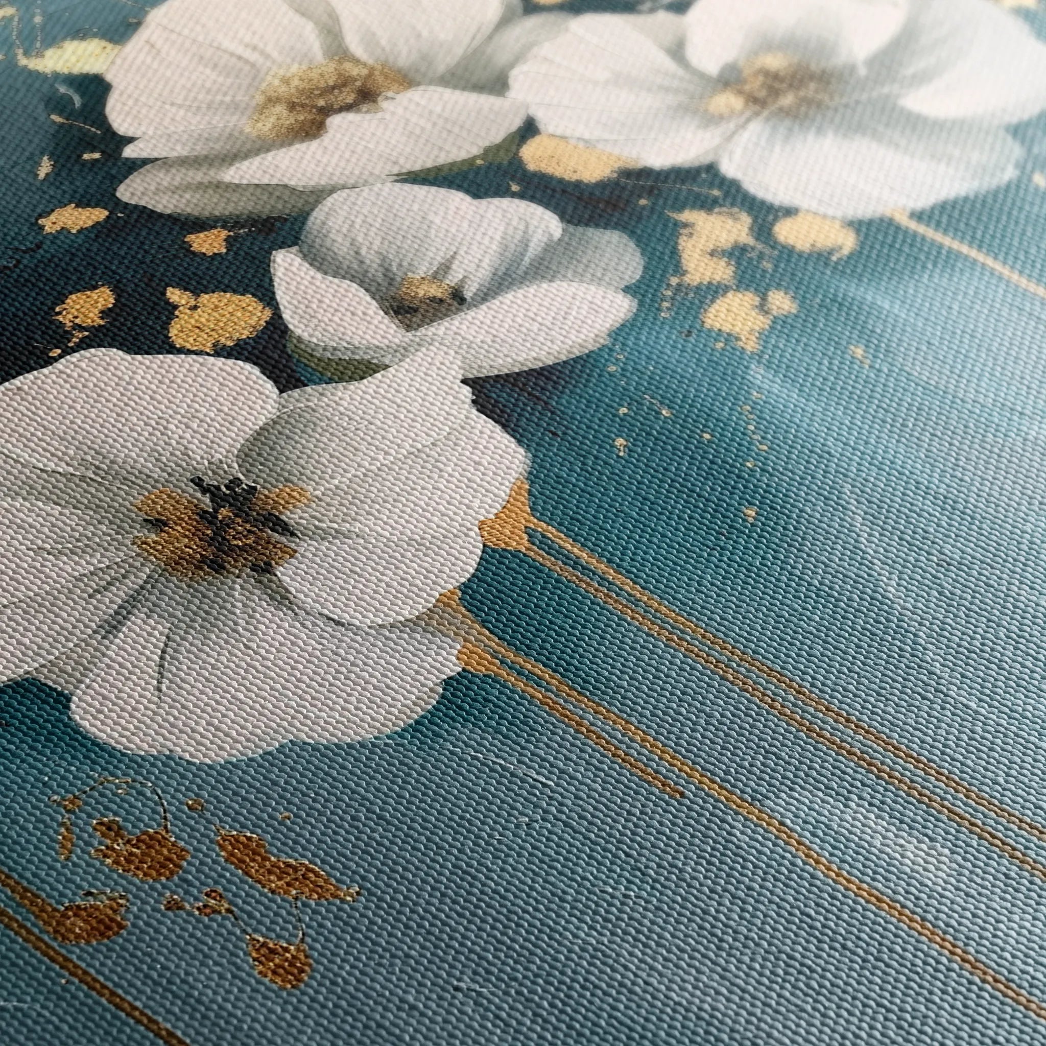 Floral 070 Canvas Art 18" x 24" / 45 x 60 cm / Black