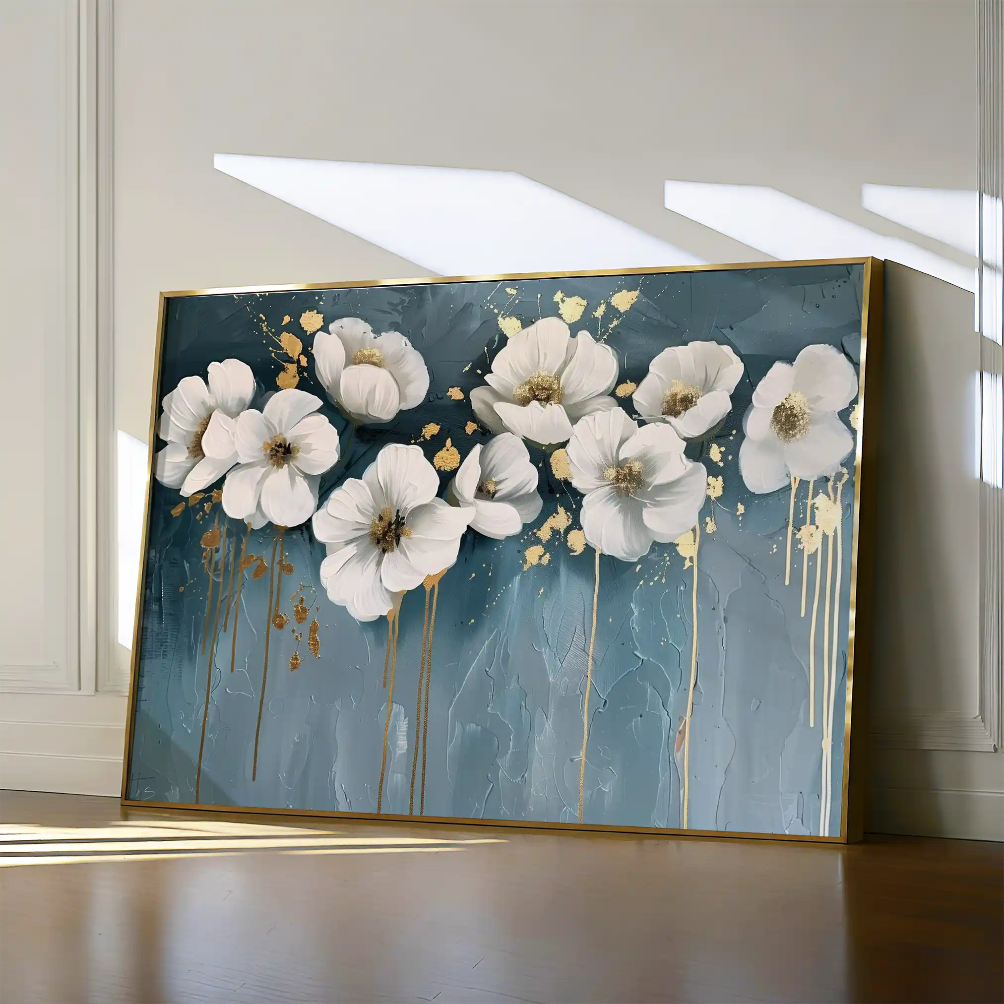 Floral 070 Canvas Art 60 x 40 cm / Black