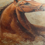 Horses 070 Canvas Art 18" x 24" / 45 x 60 cm / Black