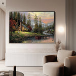 Landscape 070 Canvas Art 18" x 24" / 45 x 60 cm / Black