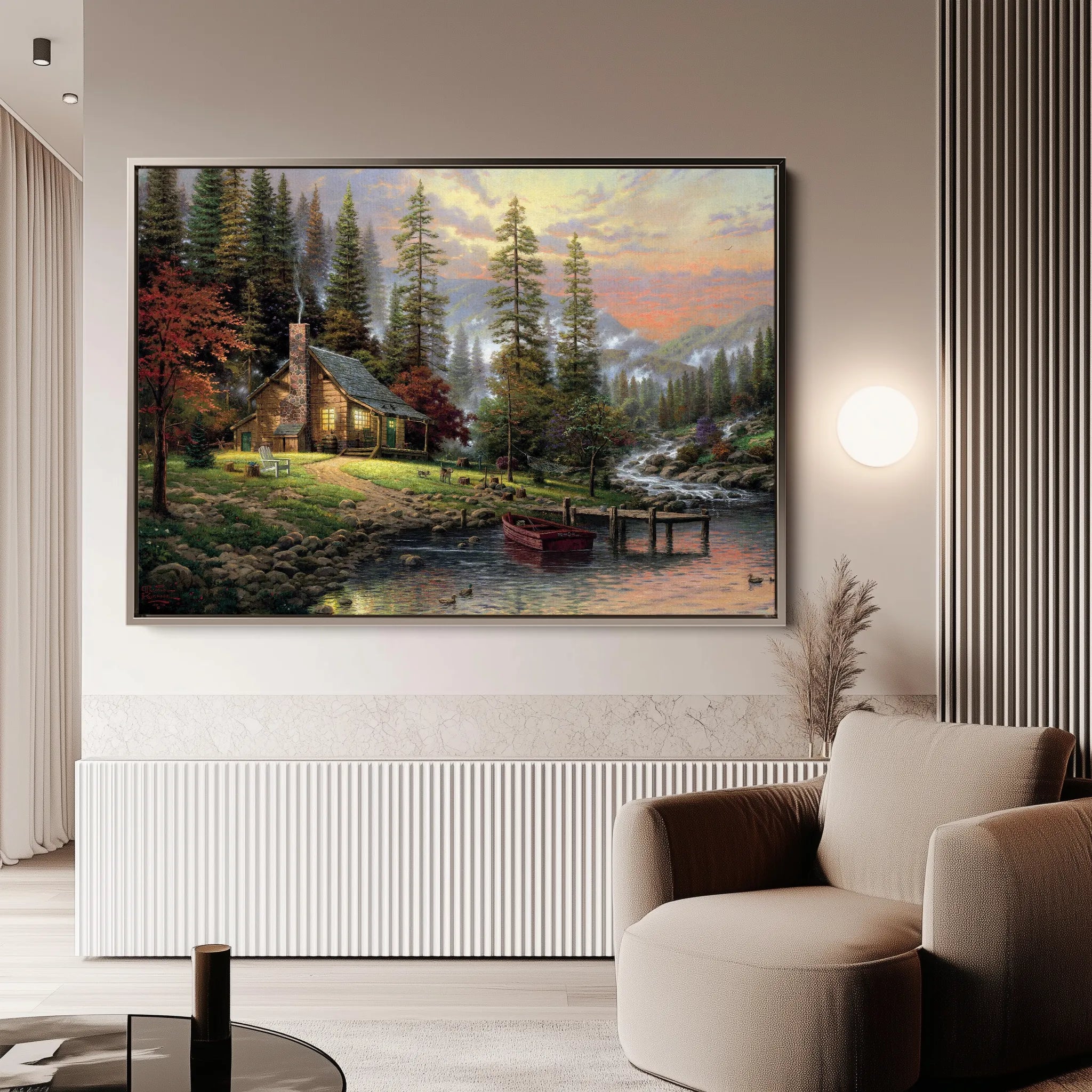 Landscape 070 Canvas Art 18" x 24" / 45 x 60 cm / Black