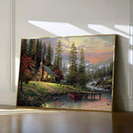 Landscape 070 Canvas Art 18" x 24" / 45 x 60 cm / Black