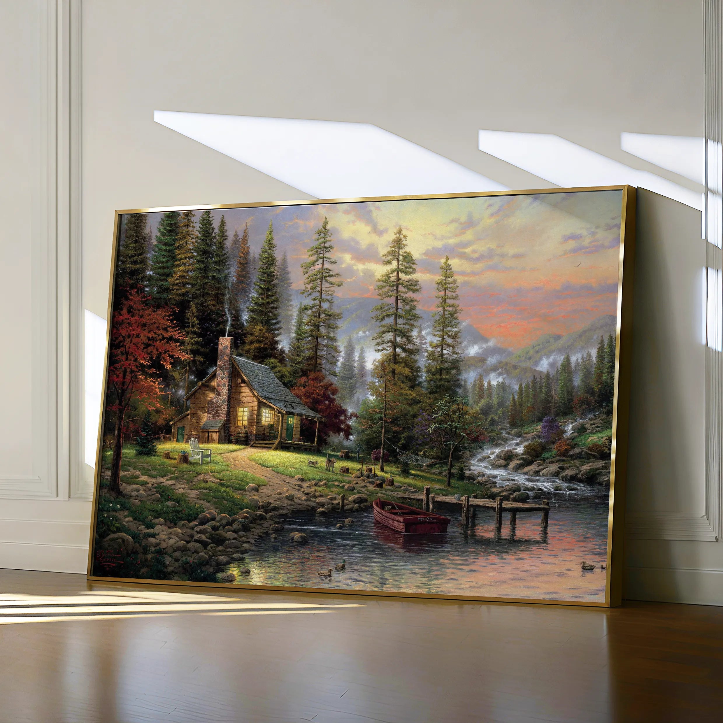 Landscape 070 Canvas Art 18" x 24" / 45 x 60 cm / Black