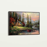 Landscape 070 Canvas Art 18" x 24" / 45 x 60 cm / Black