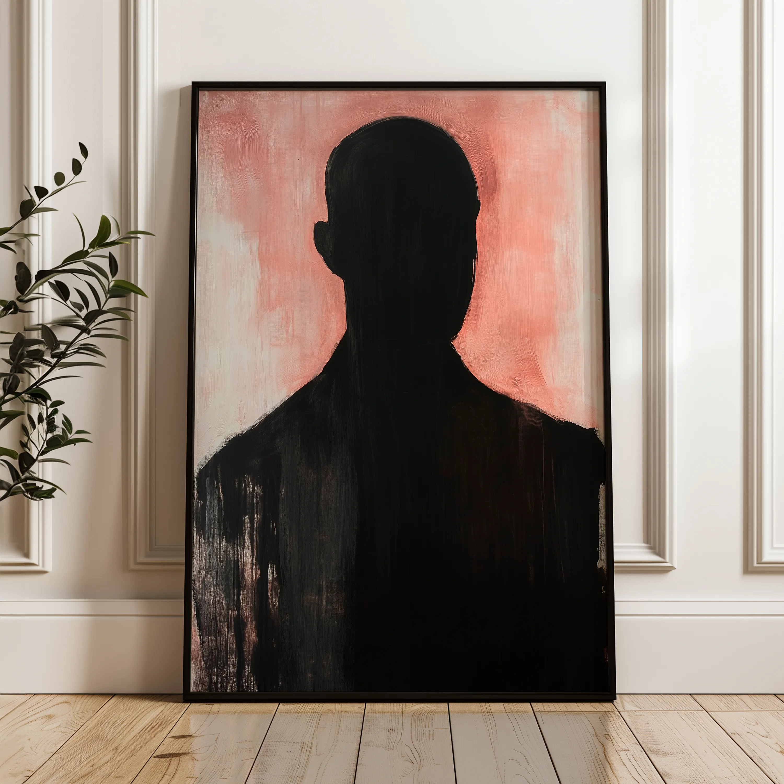 Portrait 070 Canvas Art 18" x 24" / 45 x 60 cm / Black