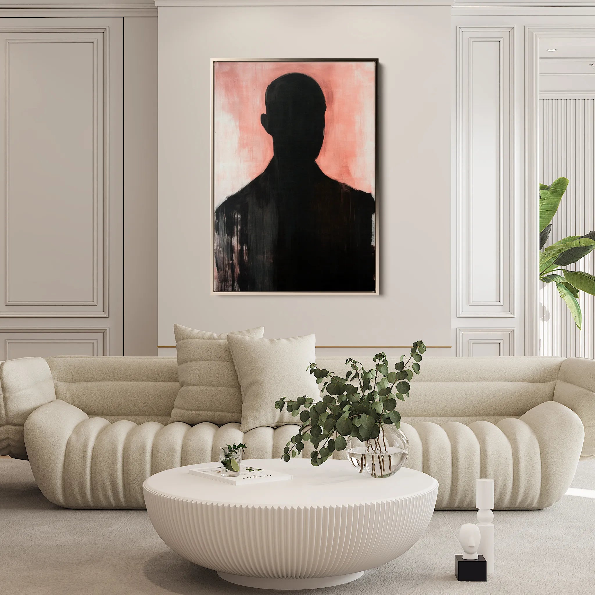 Portrait 070 Canvas Art 18" x 24" / 45 x 60 cm / Black