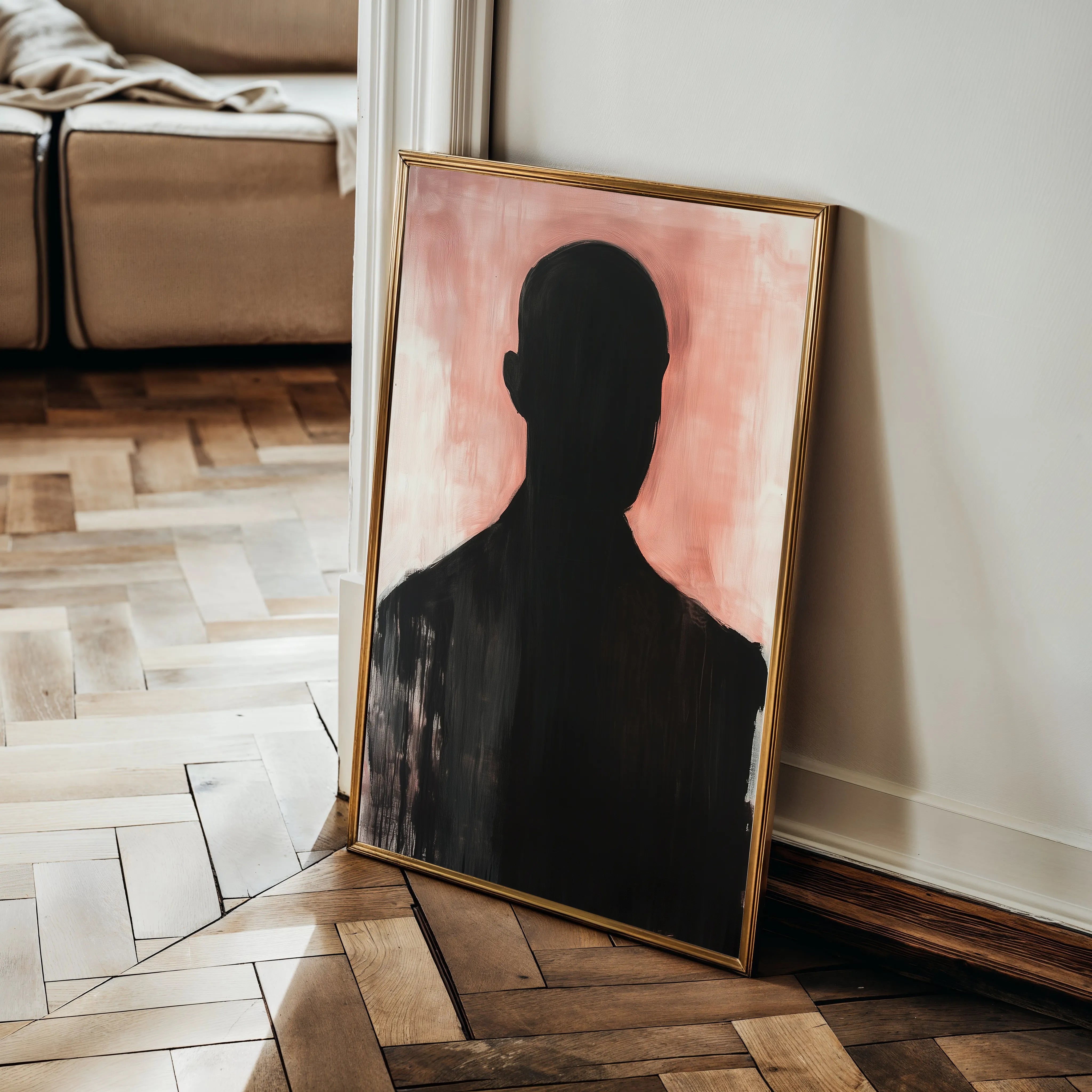 Portrait 070 Canvas Art 18" x 24" / 45 x 60 cm / Black