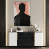 Portrait 070 Canvas Art 18" x 24" / 45 x 60 cm / Black