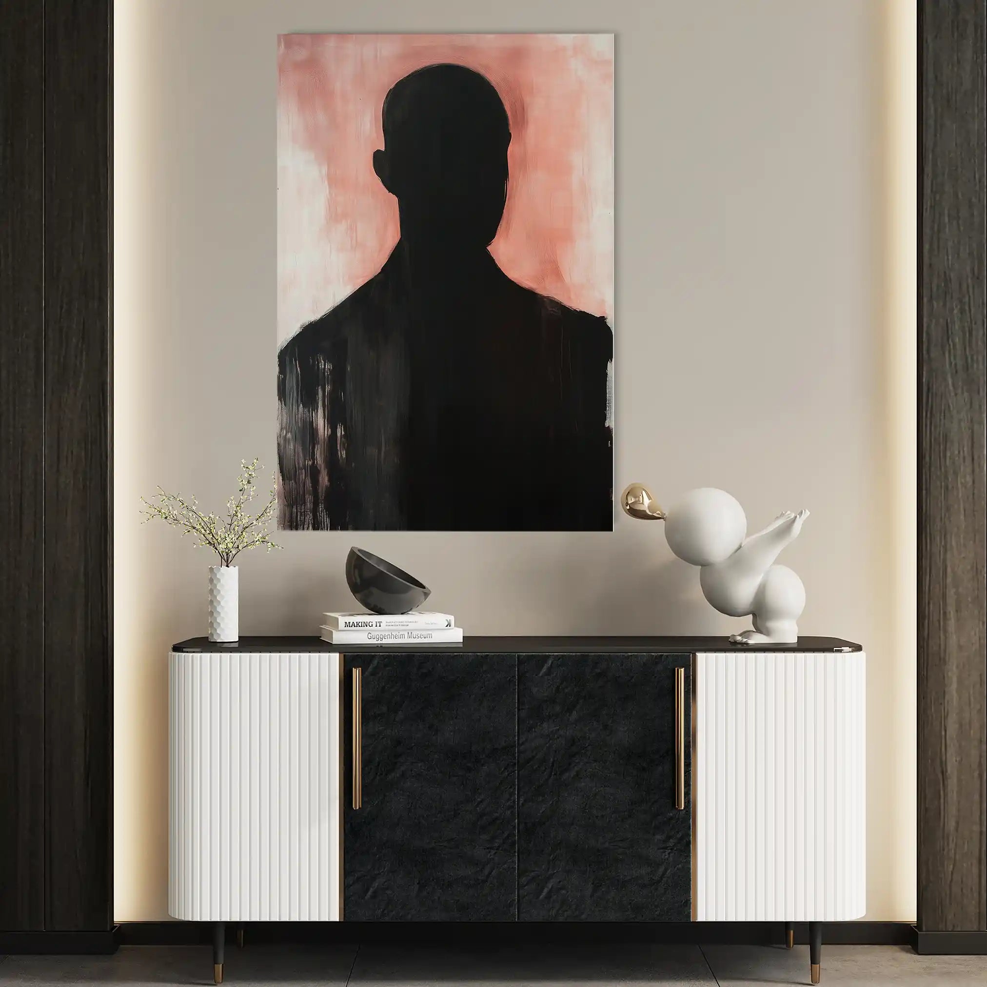 Portrait 070 Canvas Art 60 x 40 cm / Black