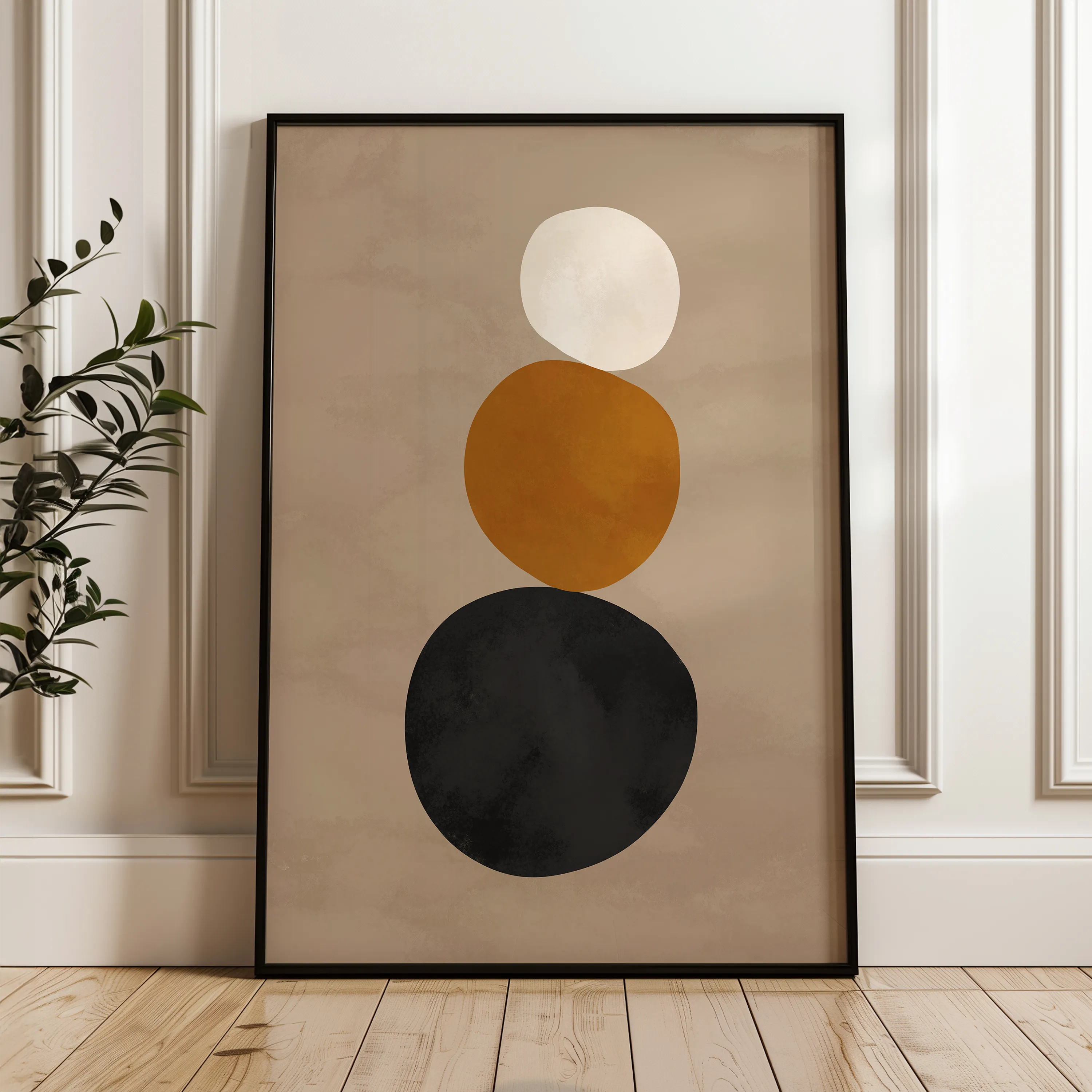 Boho 071 Canvas Art 18" x 24" / 45 x 60 cm / Black