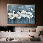 Floral 071 Canvas Art 18" x 24" / 45 x 60 cm / Black