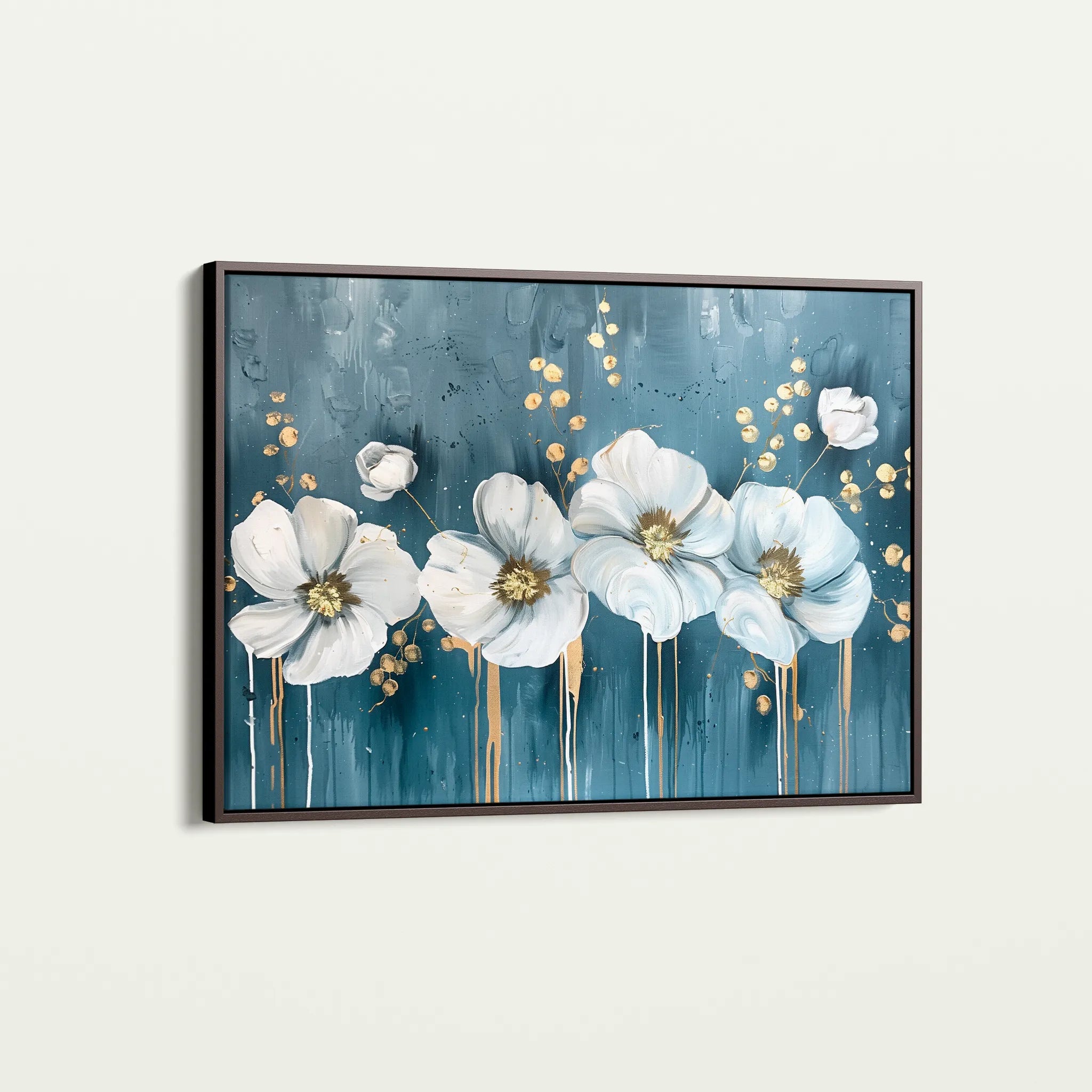 Floral 071 Canvas Art 18" x 24" / 45 x 60 cm / Black