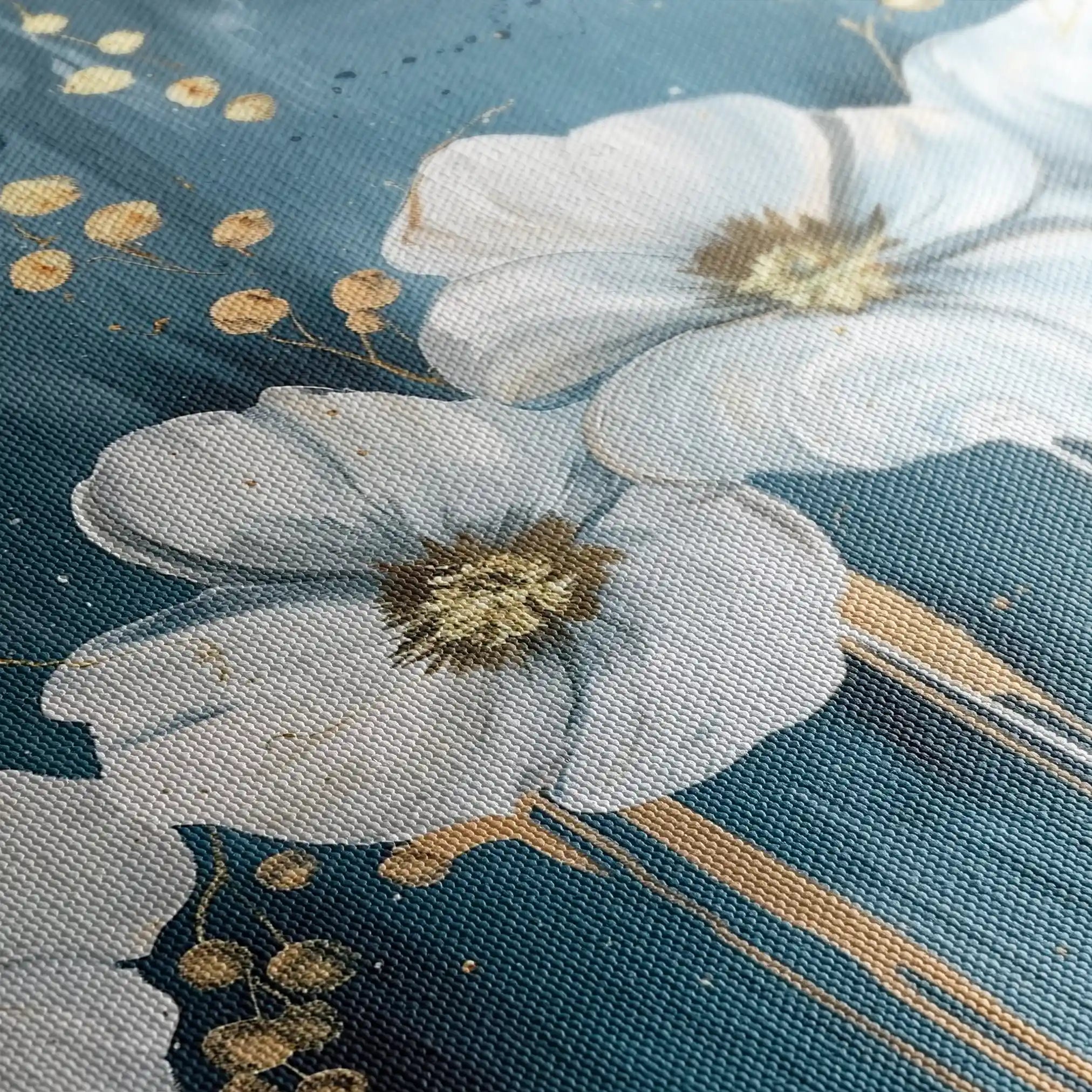 Floral 071 Canvas Art 60 x 40 cm / Black