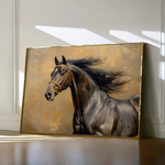 Horses 071 Canvas Art 60 x 40 cm / Black